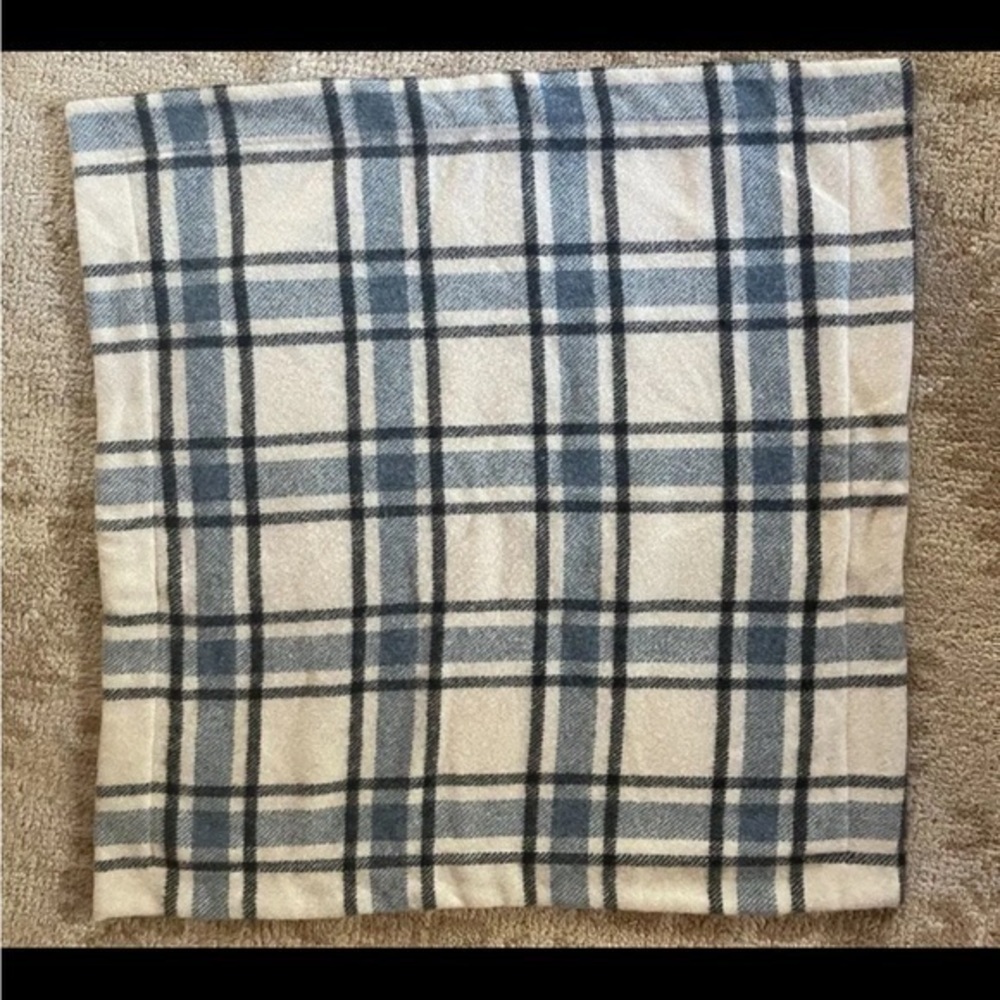 RALPH LAUREN WOOL PLAID KNIT EURO PILLOW SHAM 26 x 26